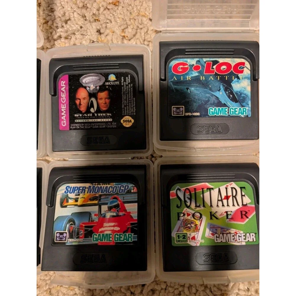 SEGA Game Gear Lot of 8 Games With 7 Dust Covers Sonic Racing Columns Star Trek